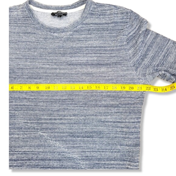 APC MAX CREW SWEAT Blue White Striped Crew Neck Cotton Terrycloth Men's Size XL - Picture 6 of 9